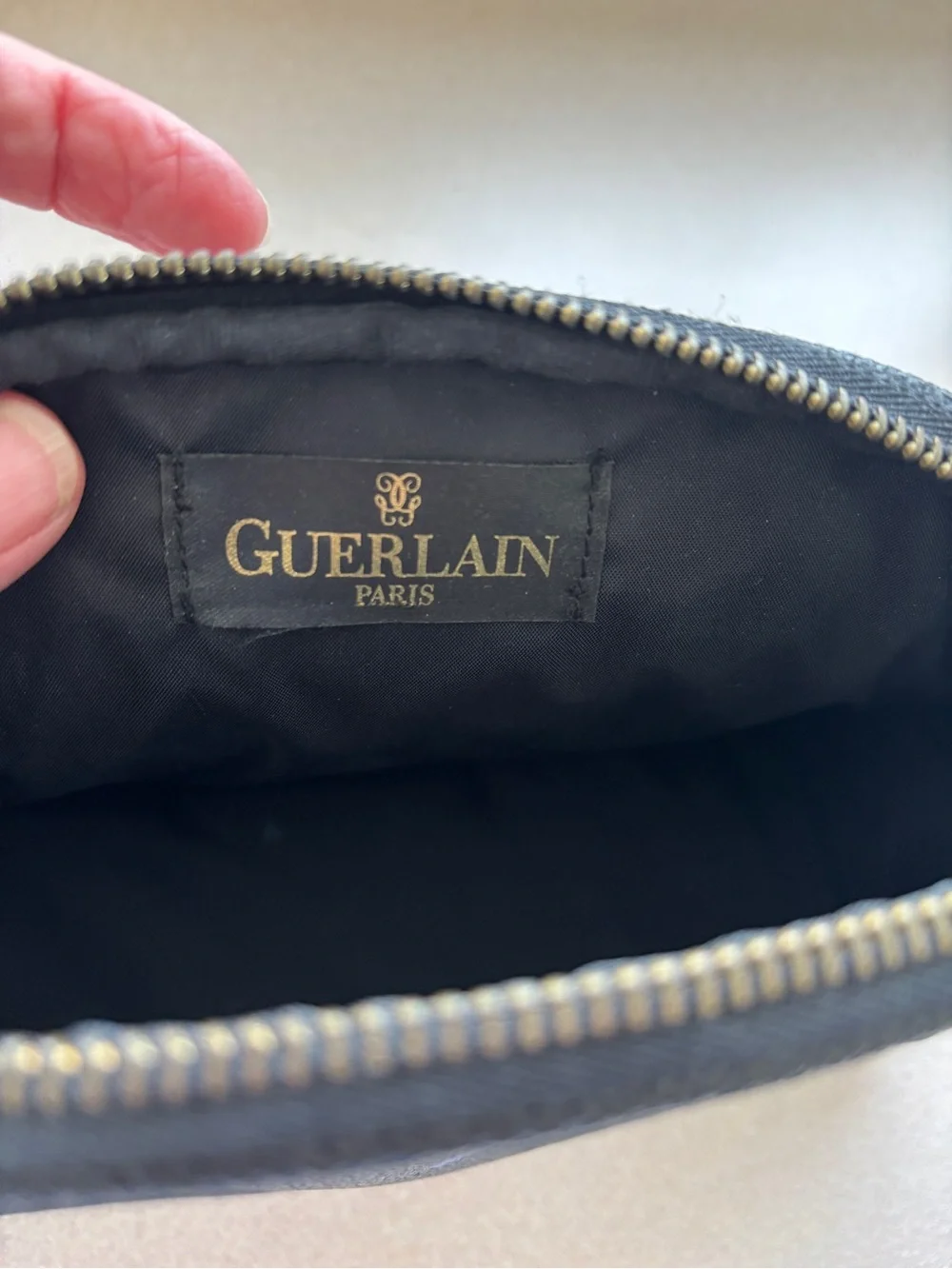 Guerlain Navy Polka Dot Cosmetic Pouch